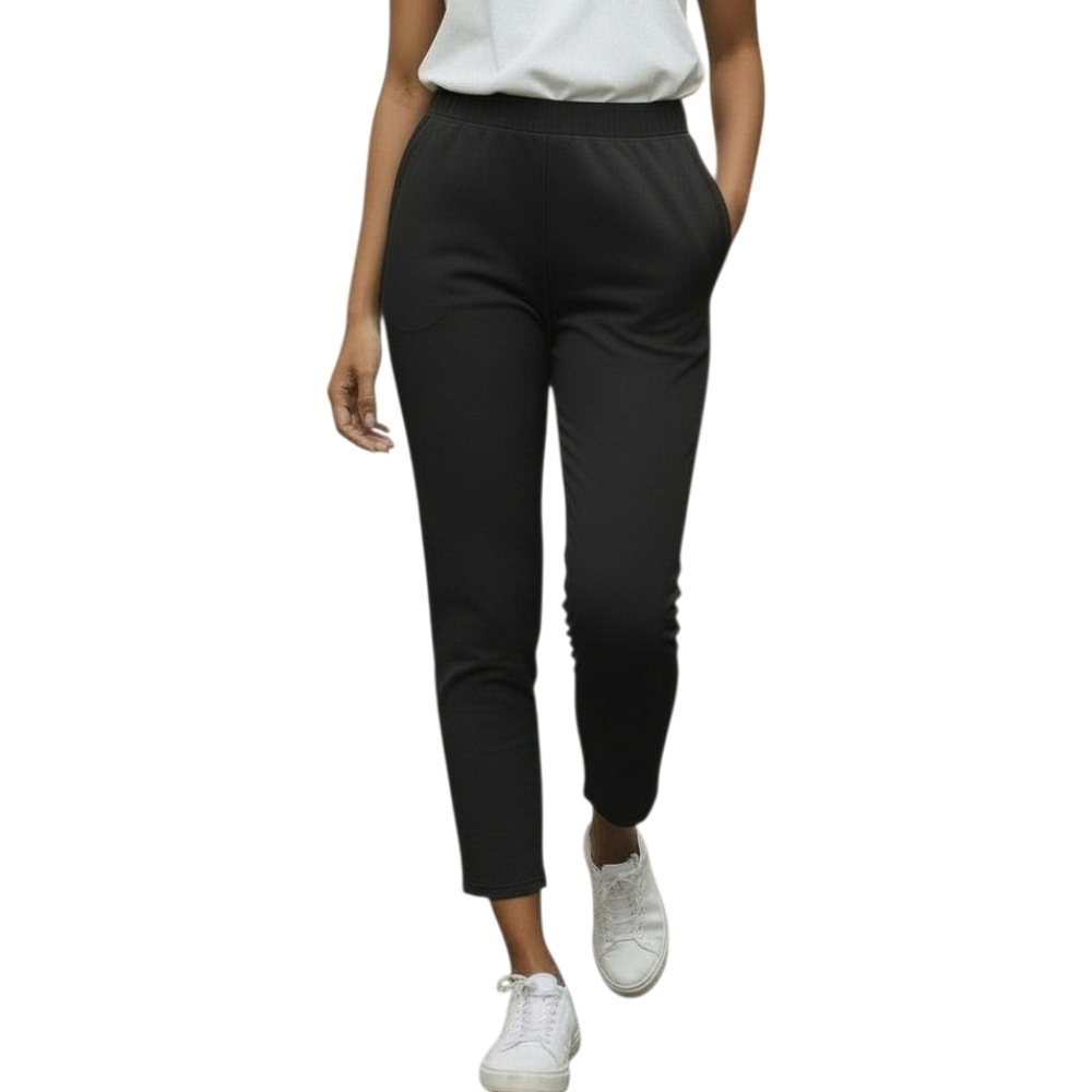 Reformation Rayon Nylon Spandex Black Cropped Pants Woman Size Medium
